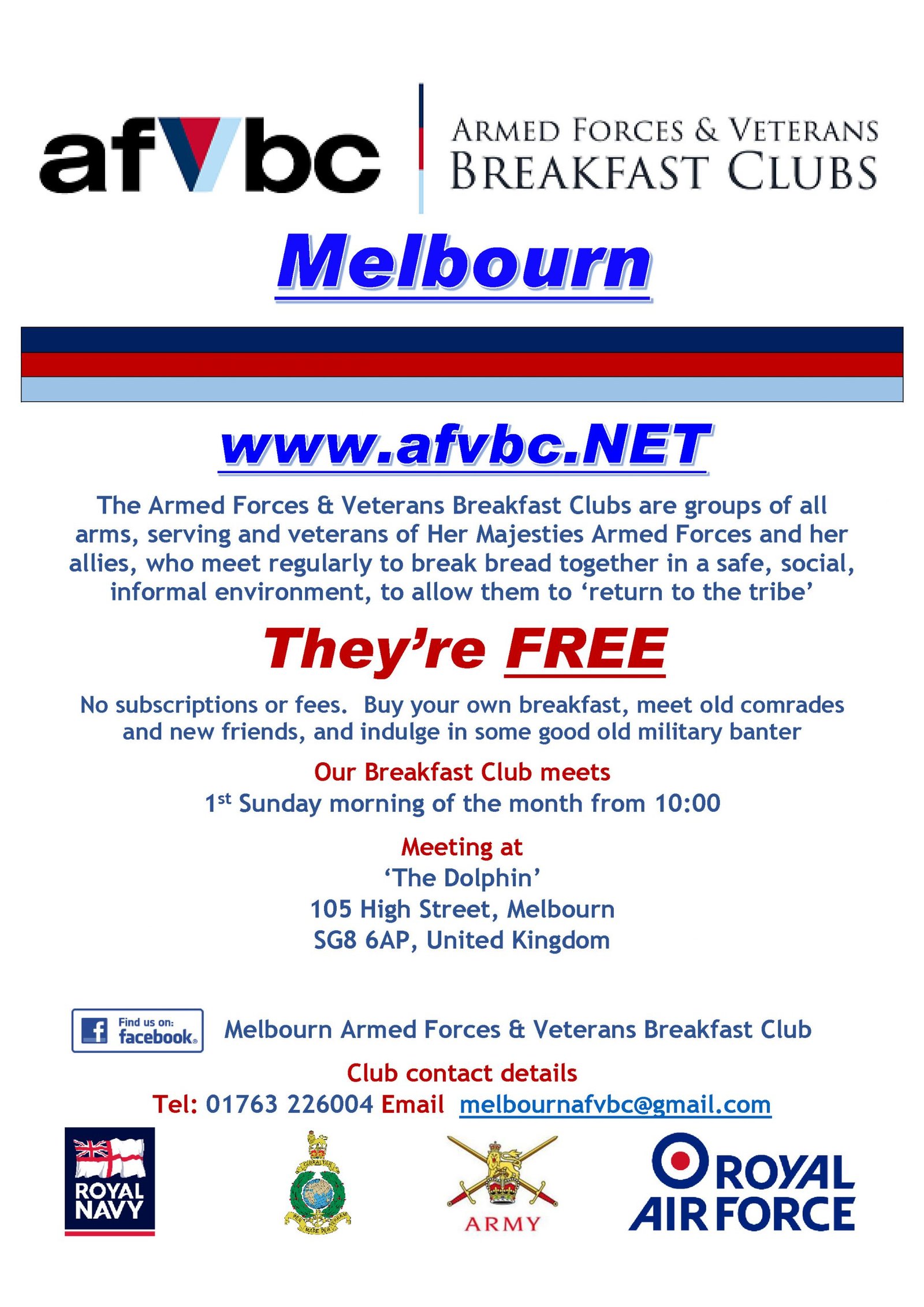 Melbourn Armed Forces & Veterans Breakfast Club Networking Group