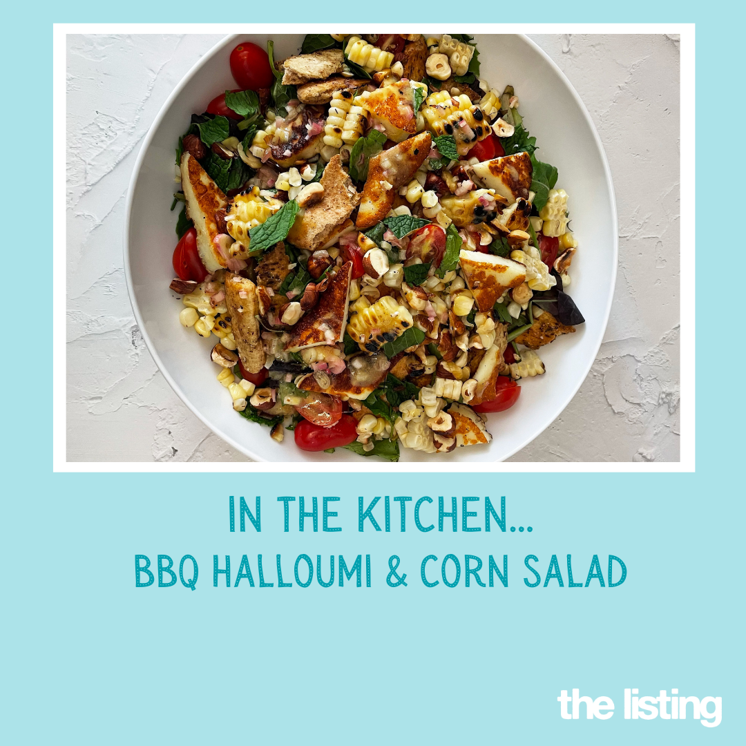 In the Kitchen this June: BBQ Halloumi & Corn Salad