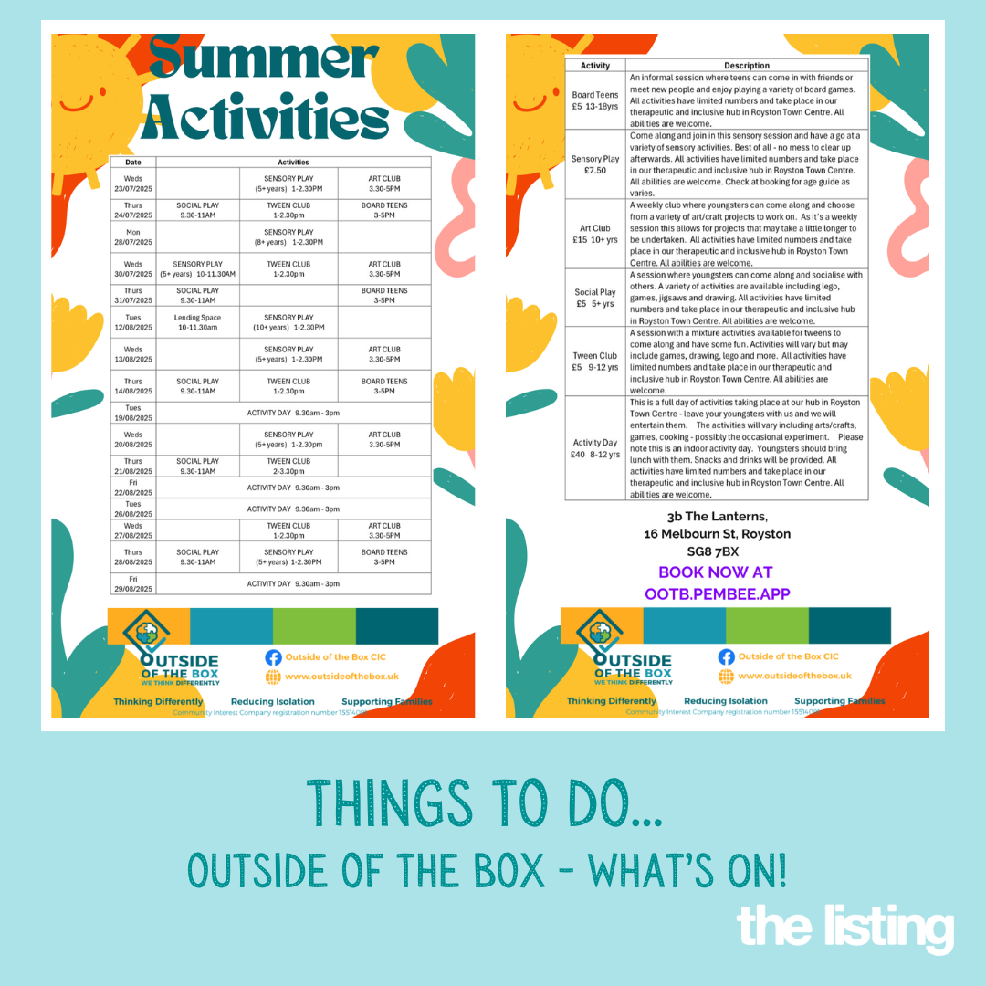What’s On: Outside of the box – summer activities…