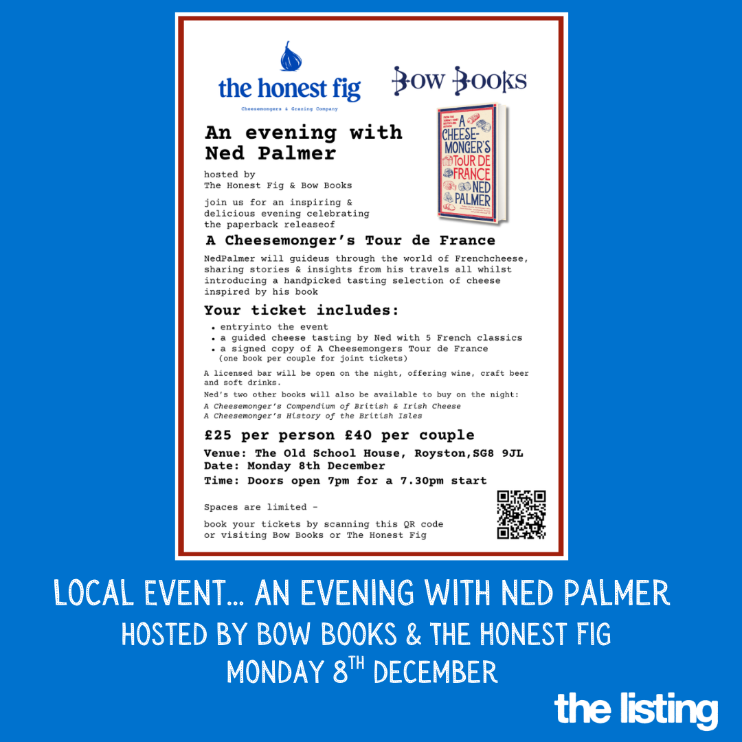 Business News: News From Bow Books, Royston – A Celebration of French Cheese