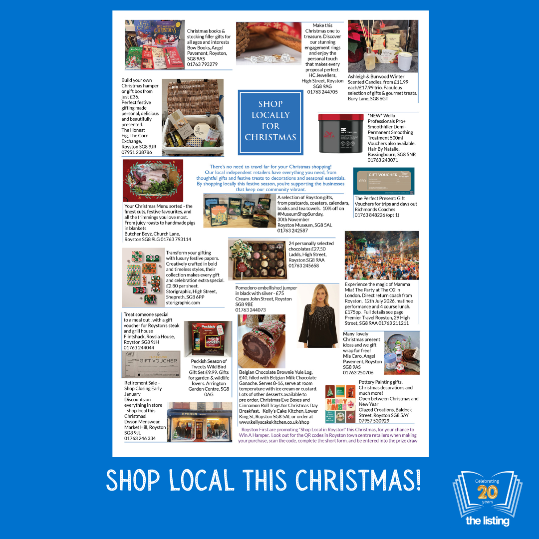 SHOP LOCALLY THIS CHRISTMAS…