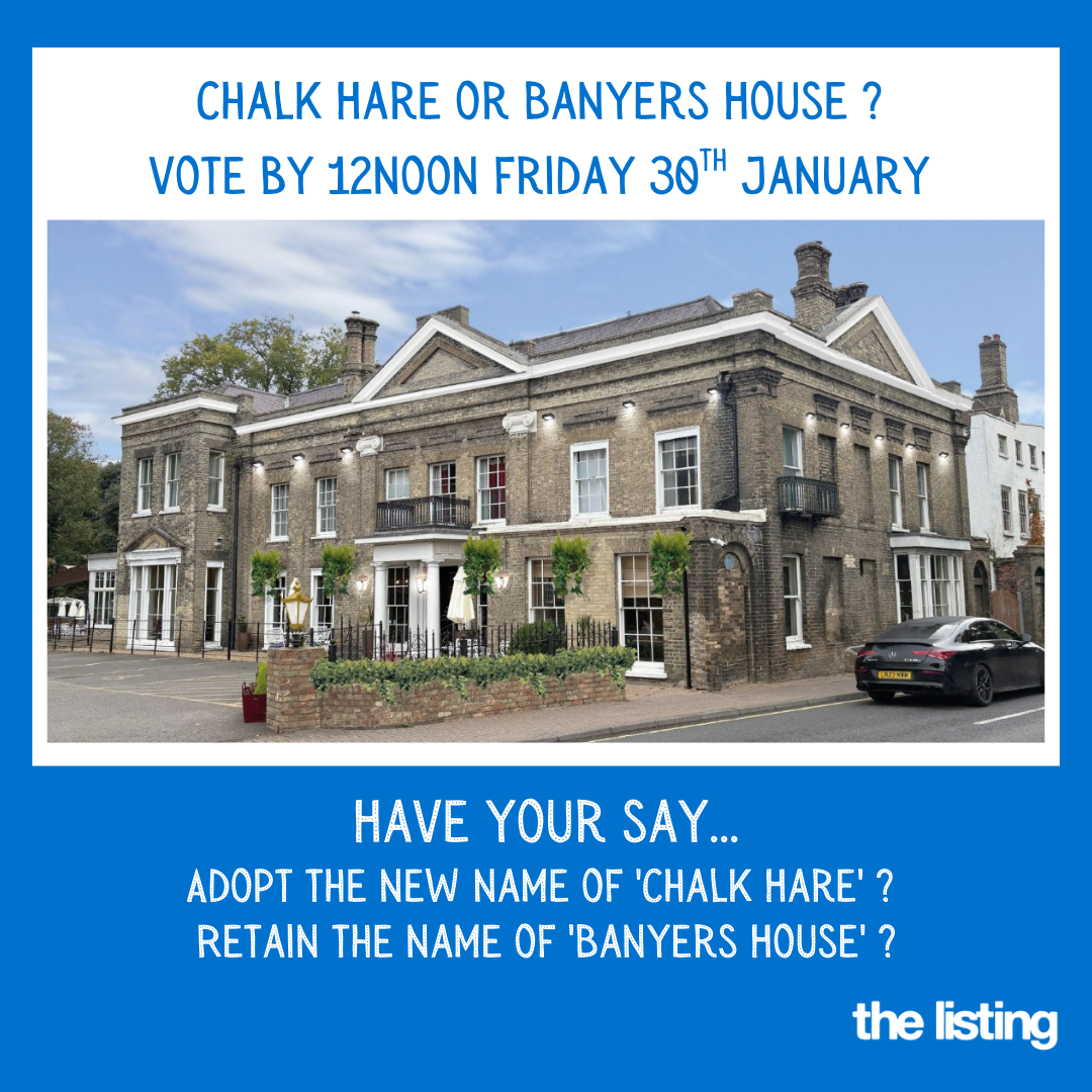 Community News: Banyers House or Chalk Hare – You Decide!