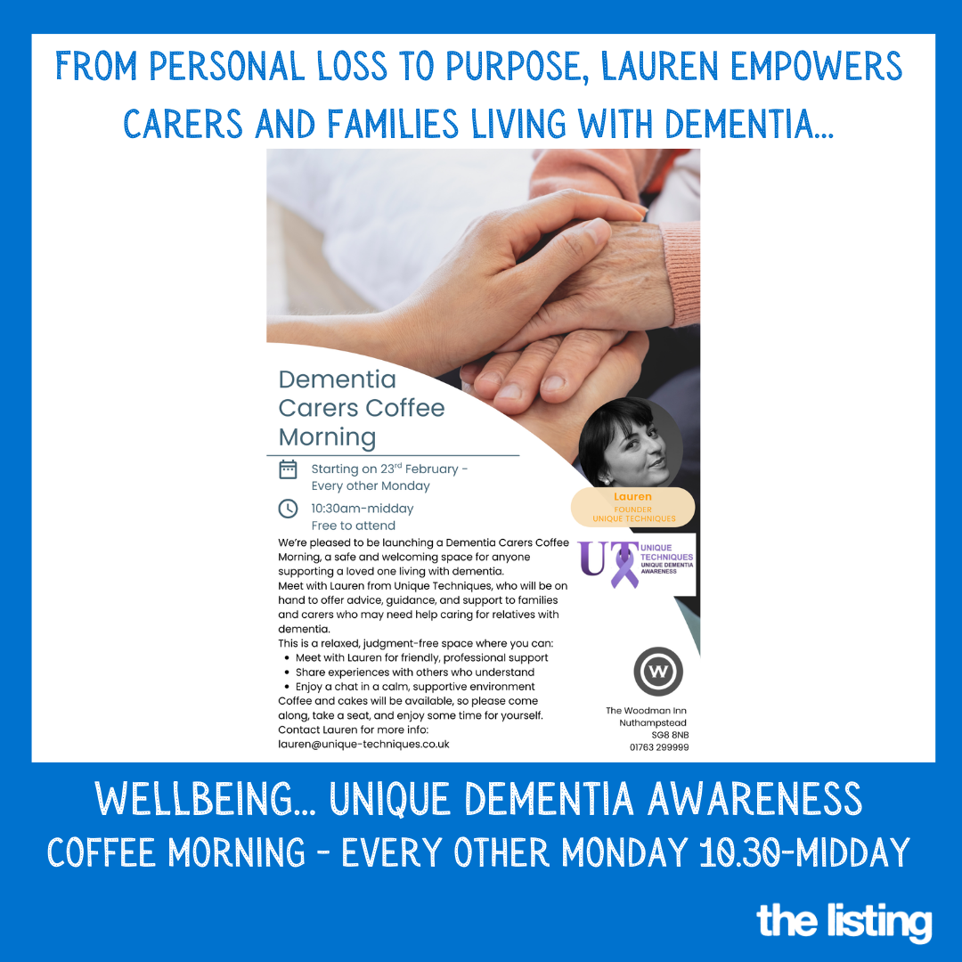 NEW! Wellbeing: Unique Dememtia Awareness Coffee Mornings