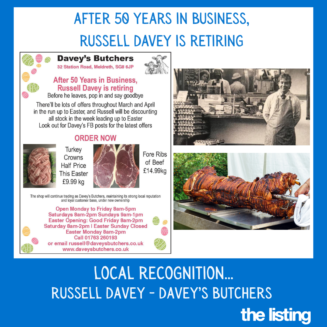 Local Recognition: Russell Davey – Retiring from Davey’s Butchers