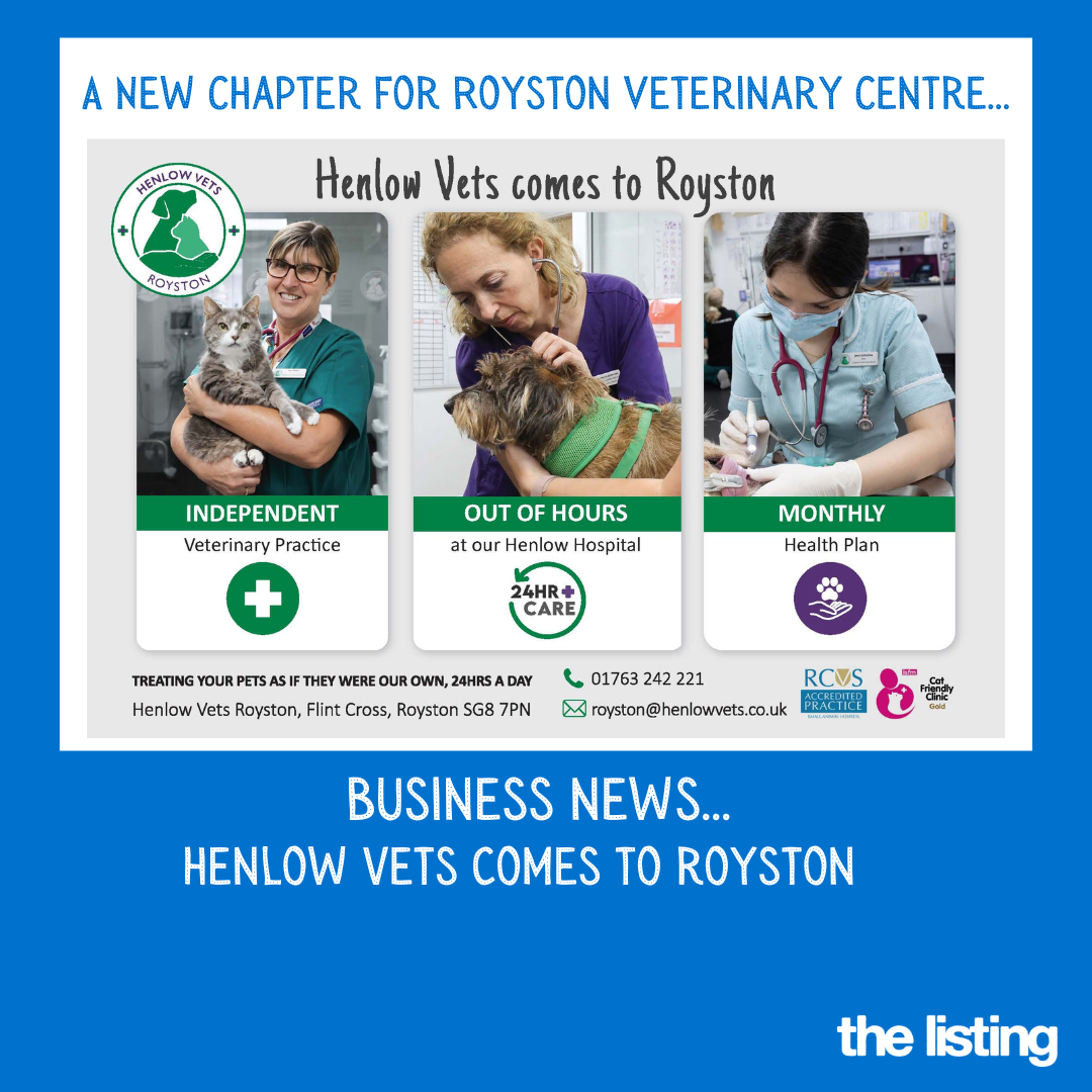 Business News: Henlow Vets Comes to Royston