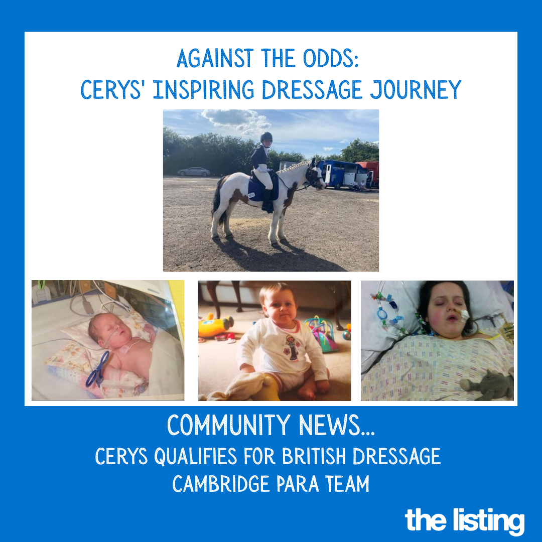 Community News: Determination in the Saddle – Cerys Qualifies for British Dressage Cambridge Para Team…