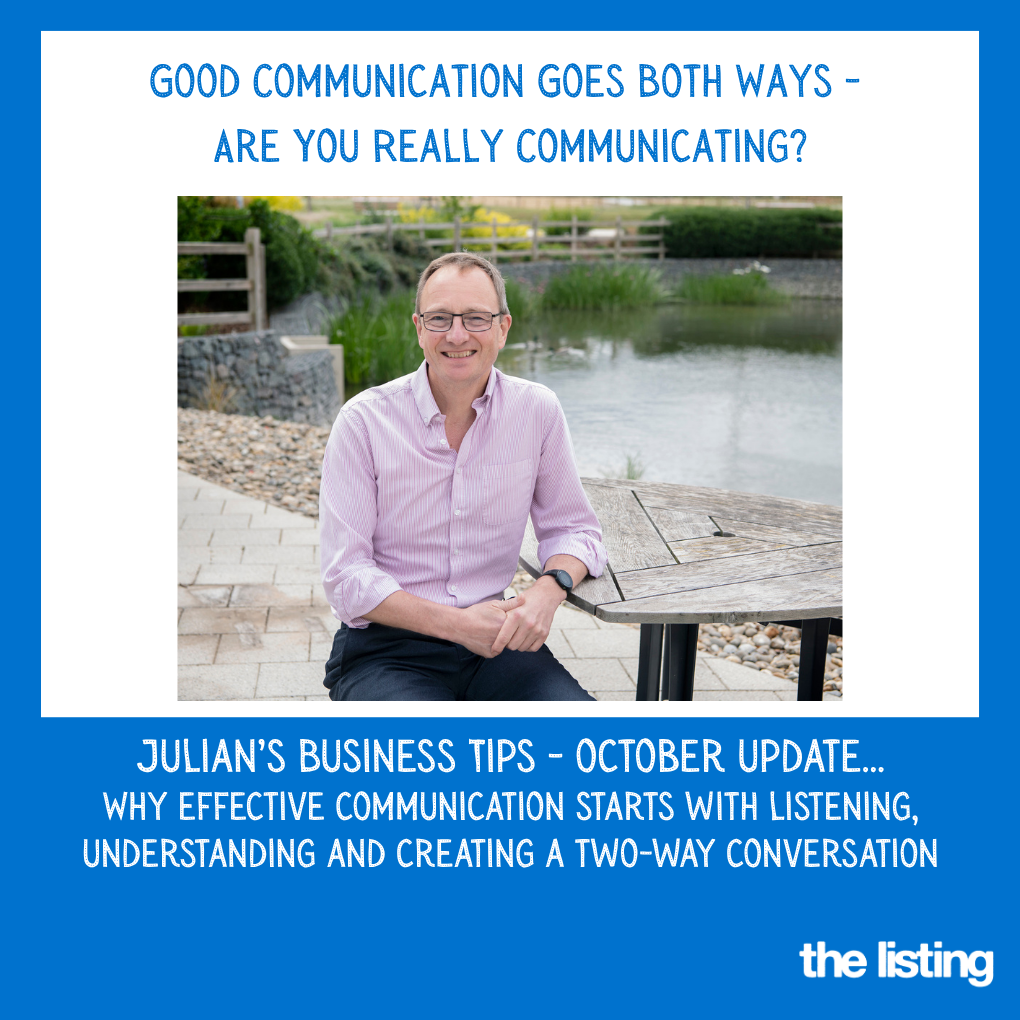 Julian’s Business Tips: Two-Way Traffic