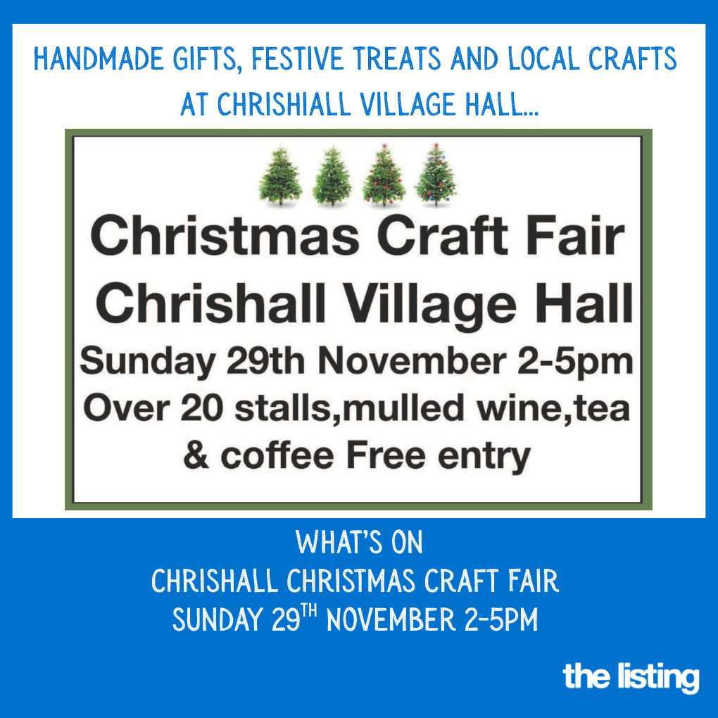 Things to Do… Chrishall Christmas Craft Fair