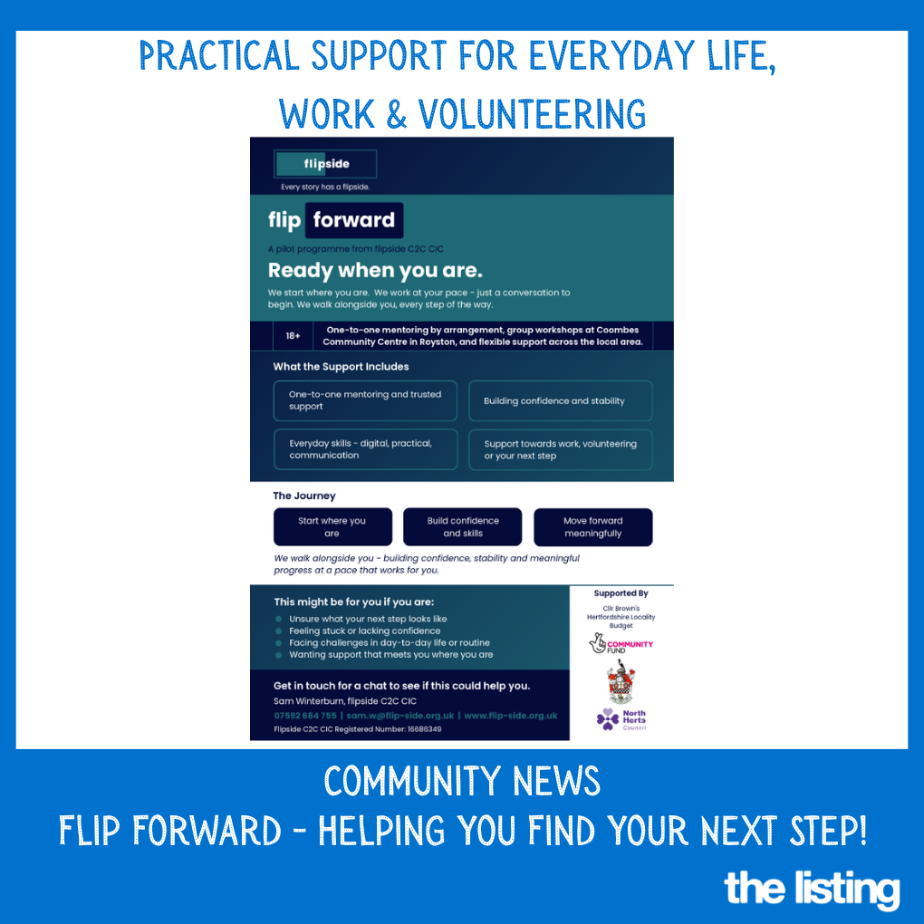 Community News: Flip Forward – Support, Workshops & Mentoring