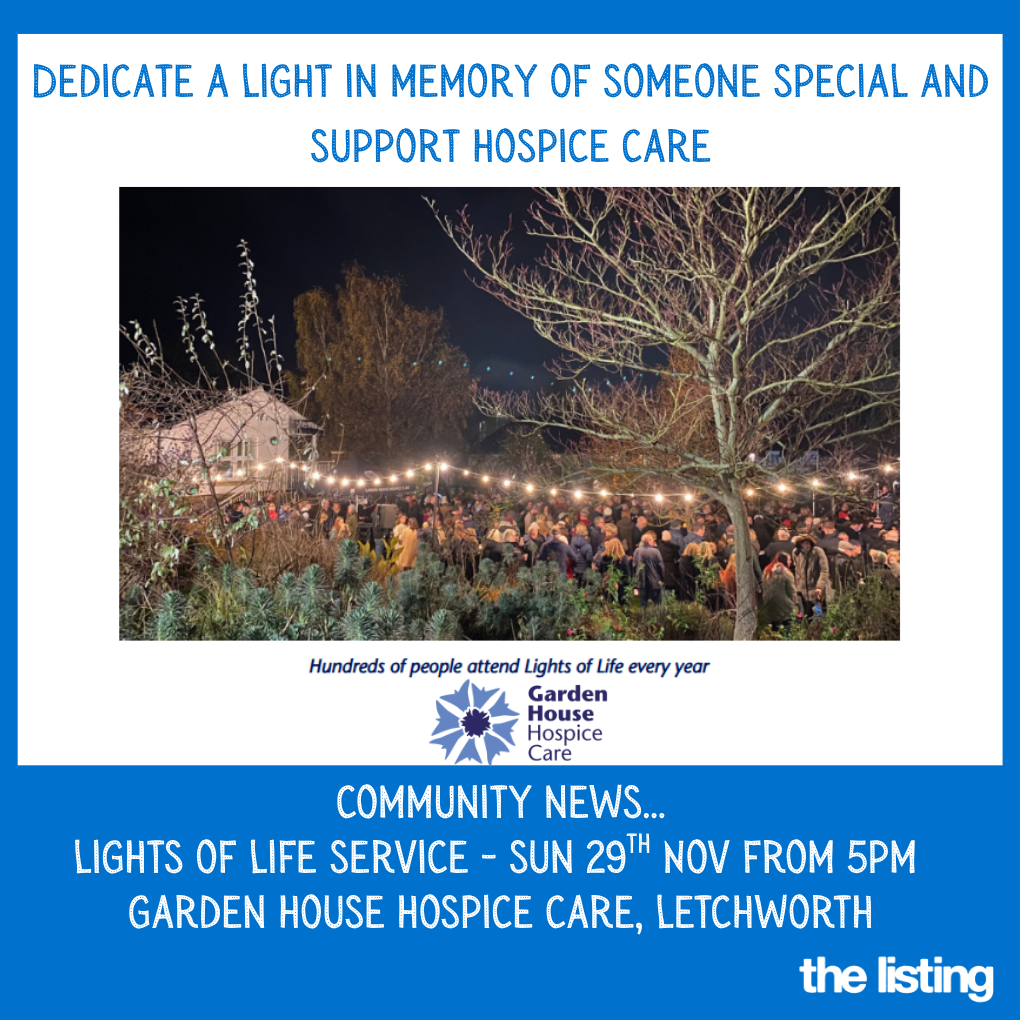 Community News: Letchworth Garden House – Lights of Life